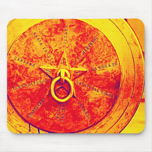 Abstracte Grunge Ring in Star-Muismat Muismat (Voorkant)