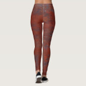 Abstracte grunge roestige textuur: realistisch stu leggings (Achterkant)