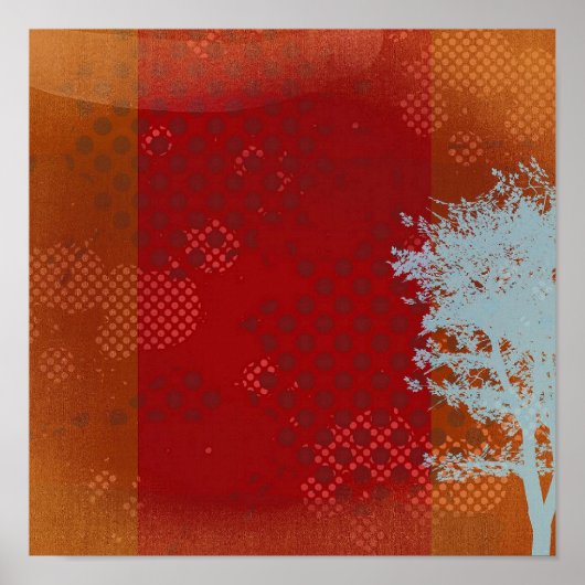 Abstracte Grunge Tree Canvas afdrukken Poster (Voorkant)