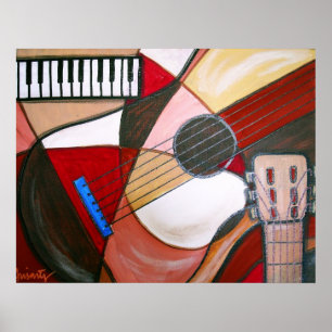 ABSTRACTE GUITAR POSTER