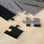 ABSTRACTE GUITARIST ZWARTE WHITE LEGPUZZEL (Zijkant)