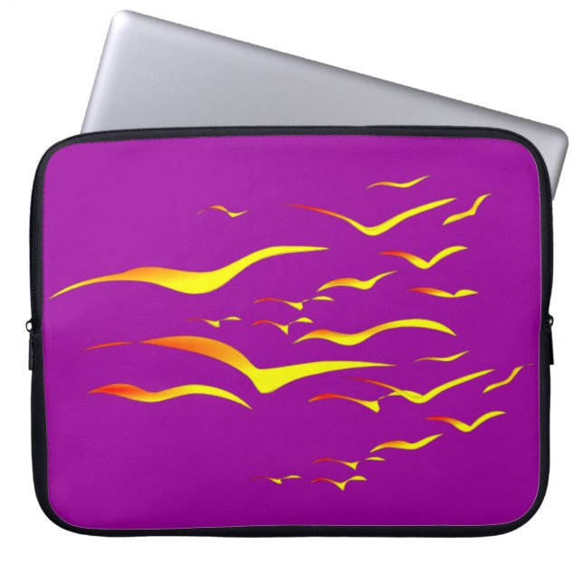Abstracte gulls in hoes voor vliegtuiglaptops (Voorkant)