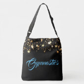 Abstracte Gymnast Gold Stars Gepersonaliseerd Tas (Achterkant)