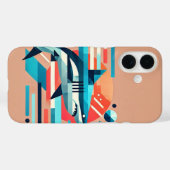 Abstracte haaiensamenstelling Case-Mate iPhone case (Achterkant (horizontaal))