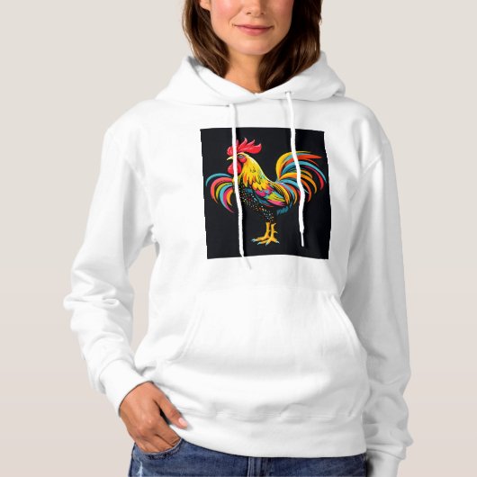 Abstracte haan Hoodie (Voorkant)