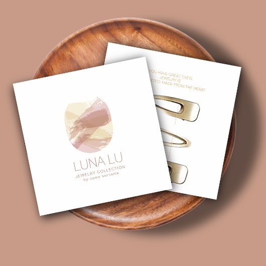 Abstracte haarklemmen - Vertoningskaart voor Acces Vierkante Visitekaartjes