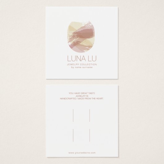 Abstracte haarklemmen - Vertoningskaart voor Acces Vierkante Visitekaartjes (Voorkant /achterkant)