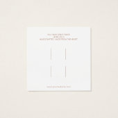 Abstracte haarklemmen - Vertoningskaart voor Acces Vierkante Visitekaartjes (Achterkant)