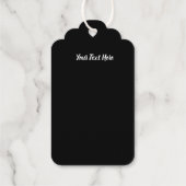 Abstracte hagedis met goudcontour op Leaf Cadeaulabels (Achterkant)