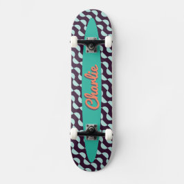 Abstracte halfcirkels Patroonnaam Retro Persoonlijk Skateboard