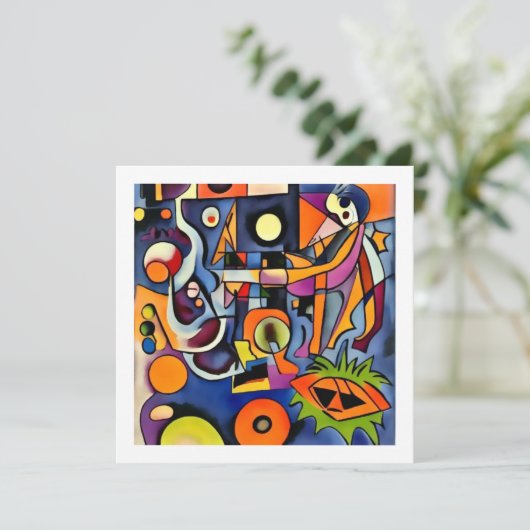 Abstracte Halloween Kaart (Staand voorkant)