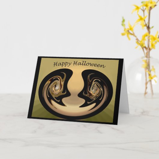 Abstracte Halloween Kaart #2 (Gele Bloem)