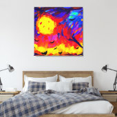 Abstracte Halloween nacht Canvas Afdruk (Insitu (Slaapkamer))