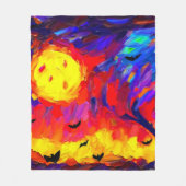 Abstracte Halloween nacht Fleece Deken (Voorkant)