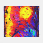 Abstracte Halloween nacht Fleece Deken (Voorkant (Horizontaal))