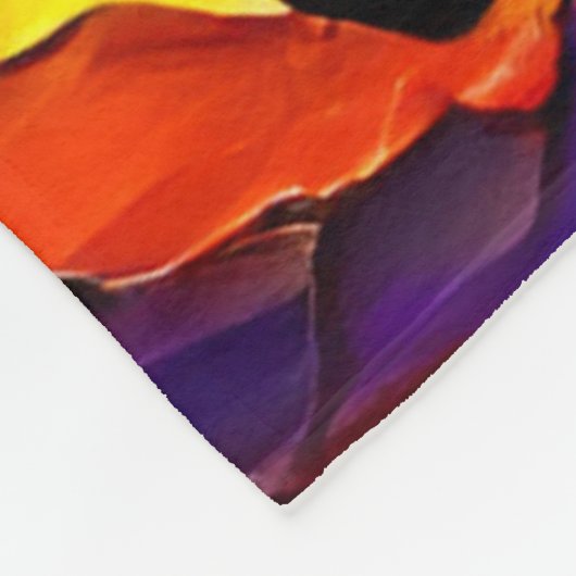 Abstracte Halloween nacht Fleece Deken (Hoek)