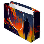 Abstracte Halloween nacht Groot Cadeauzakje (Achterkant Gekanteld)