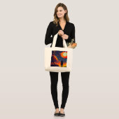 Abstracte Halloween nacht Grote Tote Bag (Voorkant (model))