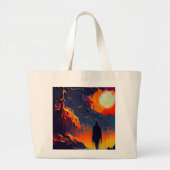 Abstracte Halloween nacht Grote Tote Bag (Voorkant)