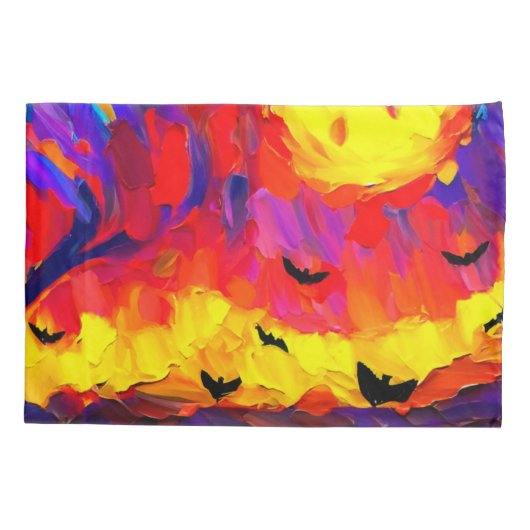 Abstracte Halloween nacht Kussensloop (Achterkant)