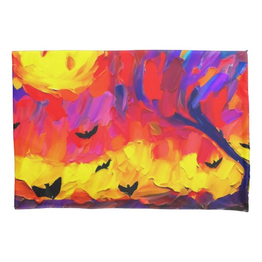 Abstracte Halloween nacht Kussensloop (Voorkant)