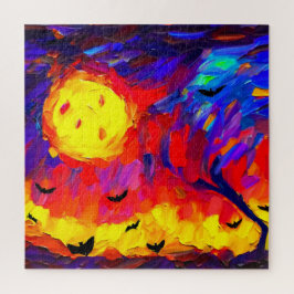 Abstracte Halloween nacht Legpuzzel