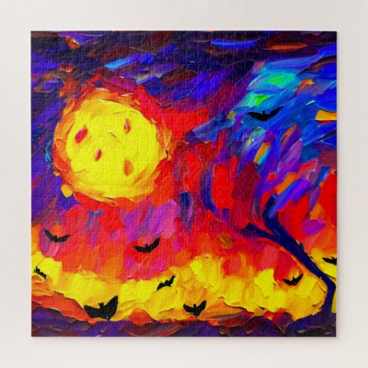 Abstracte Halloween nacht Legpuzzel (Verticaal)