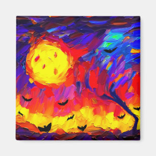 Abstracte Halloween nacht Magneet