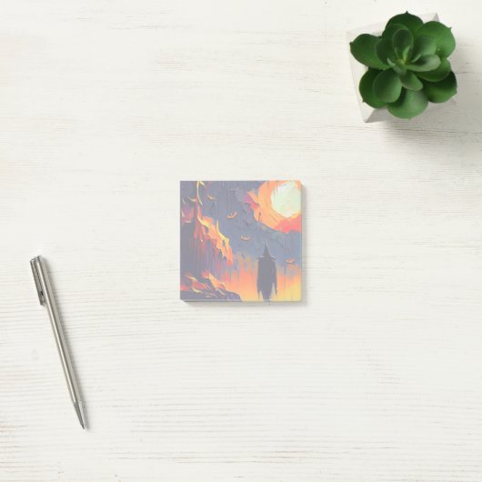 Abstracte Halloween nacht Post-it® Notes (Kantoor)