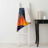 Abstracte Halloween nacht Sherpa Deken (In situ)