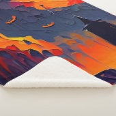 Abstracte Halloween nacht Sherpa Deken (3/4)