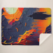 Abstracte Halloween nacht Sherpa Deken (Voorkant (horizontaal))