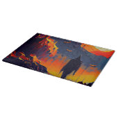 Abstracte Halloween nacht Snijplank (Hoek)