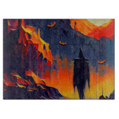 Abstracte Halloween nacht Snijplank (Voorkant)