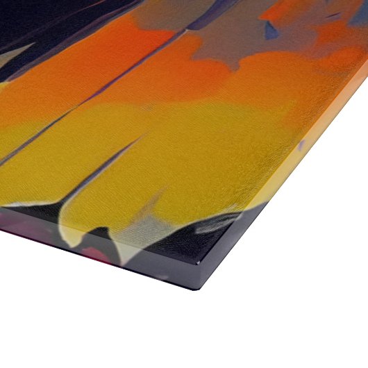 Abstracte Halloween nacht Snijplank (Hoek)