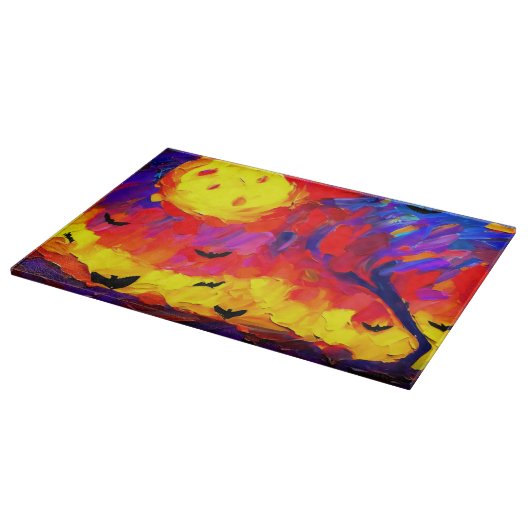 Abstracte Halloween nacht Snijplank (Hoek)