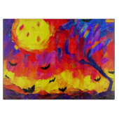 Abstracte Halloween nacht Snijplank (Voorkant)