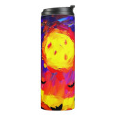 Abstracte Halloween nacht Thermosbeker (Gedraaid links)