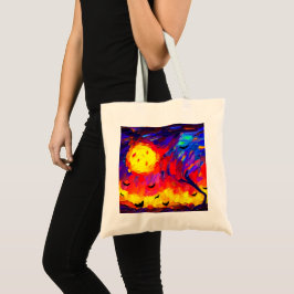 Abstracte Halloween nacht Tote Bag