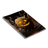 Abstracte Halloween Sinaasappel Keramische Pompoen Notitieboek (Rechterzijde)