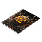 Abstracte Halloween Sinaasappel Keramische Pompoen Notitieboek (Linkerzijde)