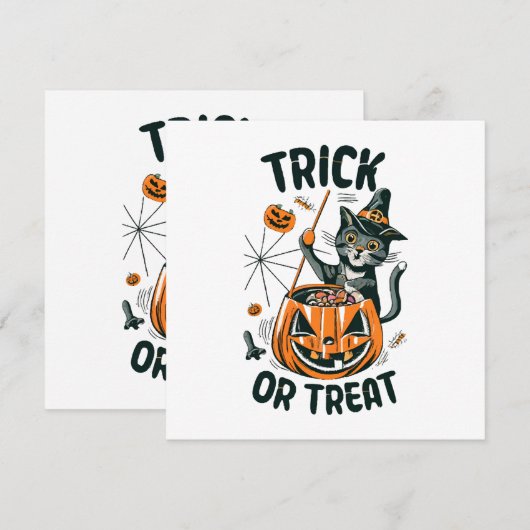 Abstracte Halloweenkat (Voorkant / Achterkant)