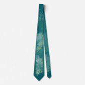 Abstracte halsband met handgeschreven brief van ki stropdas (Voorkant)