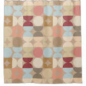 Abstracte halve cirkels model op fusiekunst Sh Douchegordijn (Voorkant)