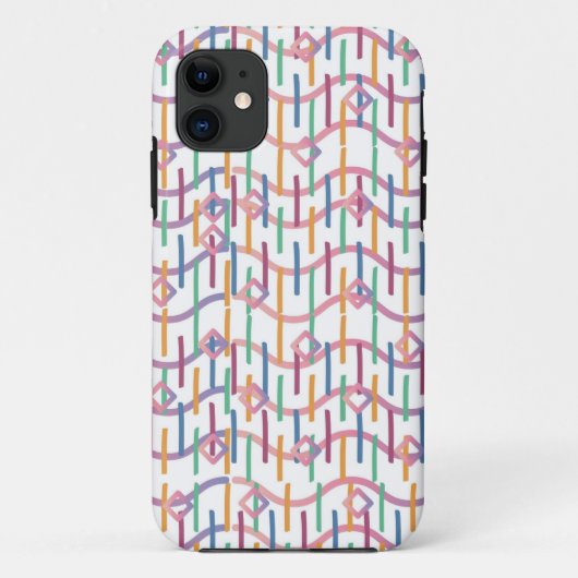 Abstracte halve cirkels model op fusiepatroon Case-Mate iPhone case (Achterkant)