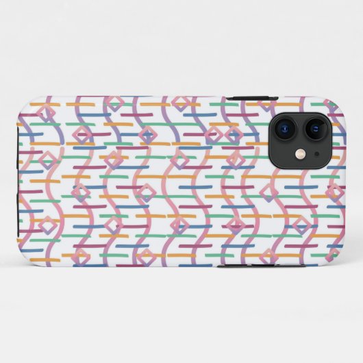 Abstracte halve cirkels model op fusiepatroon Case-Mate iPhone case (Achterkant (horizontaal))