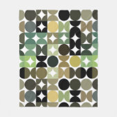 Abstracte halve cirkels model op fusiepatroon fleece deken (Voorkant)
