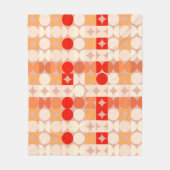 Abstracte halve cirkels model op fusiepatroon fleece deken (Voorkant)