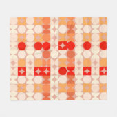 Abstracte halve cirkels model op fusiepatroon fleece deken (Voorkant (Horizontaal))