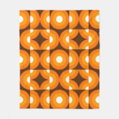 Abstracte halve cirkels model op fusiepatroon fleece deken (Voorkant)